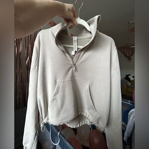 Lululemon Softstream Women's Cream Half-Zip Pullover